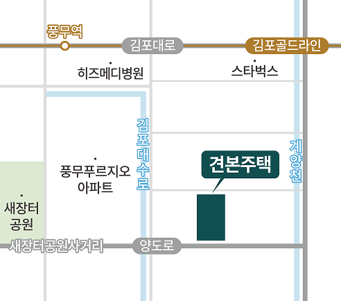한강 푸르지오 리버프론트 모델하우스 위치 약도