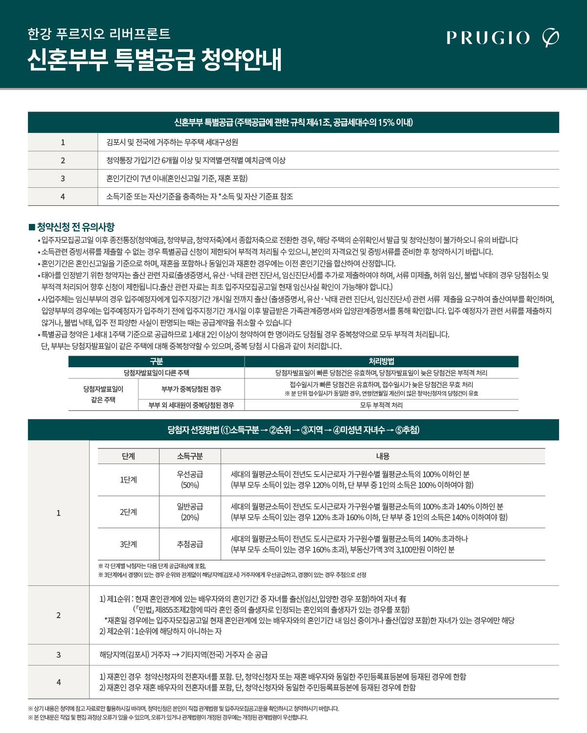 신혼부부 특별공급 신청자격 및 안내 이미지